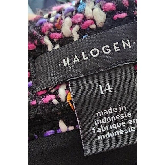 Halogen Womens Tweed Pencil Skirt Sz 14 Colorful Houndstooth‎ Career Office - Picture 5 of 6